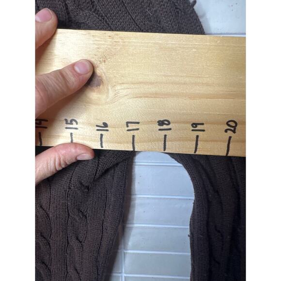 Vintage 100% Cotton Cableknit Full Zip Vineyard Vines Vintage Hooded Sweater - Picture 5 of 5